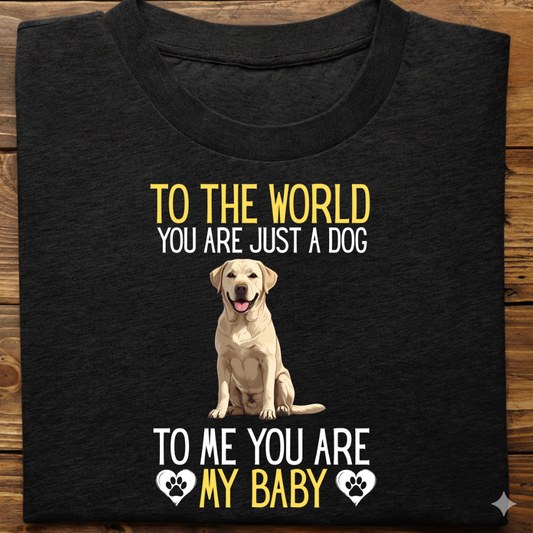 Labrador : To World Baby Tshirt Unisex(White)