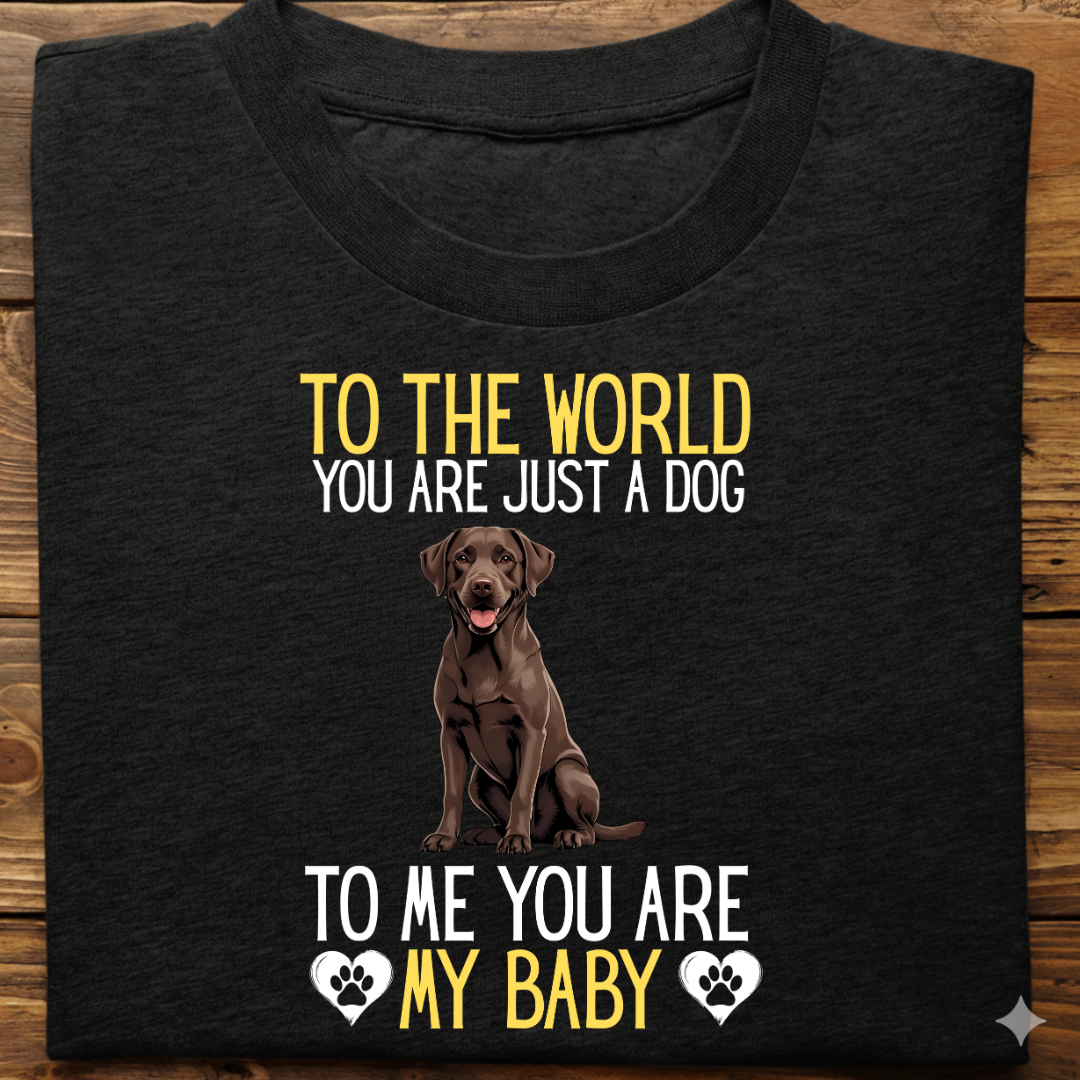 Labrador : To World Baby Tshirt Unisex(Brown)