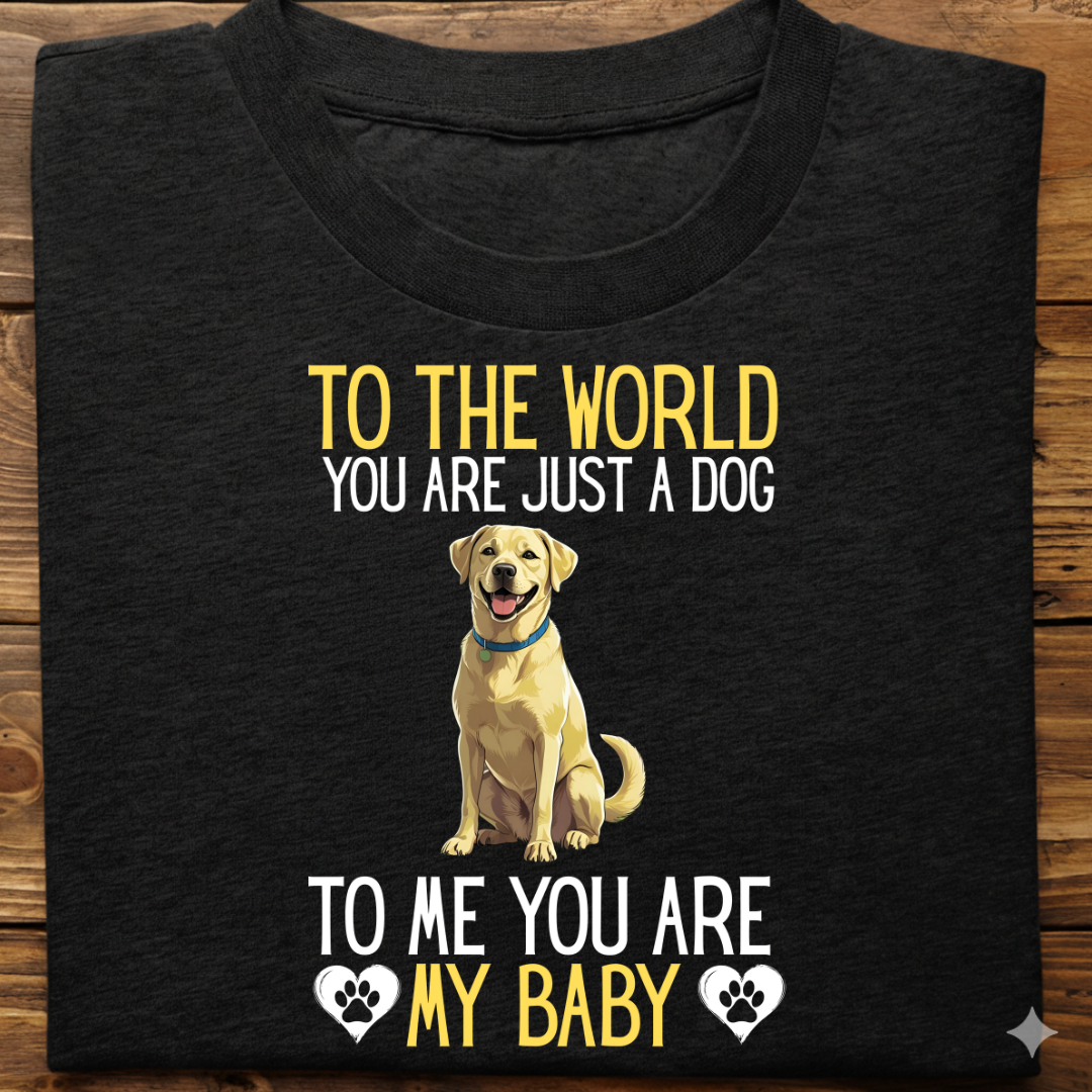 Labrador : To World Baby Tshirt Unisex(Yellow)