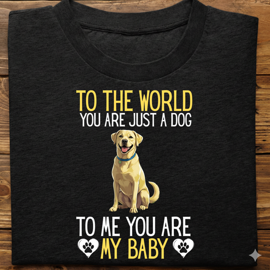 Labrador : To World Baby Tshirt Unisex(Yellow)
