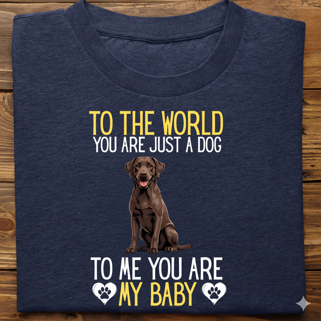 Labrador : To World Baby Tshirt Unisex(Brown)
