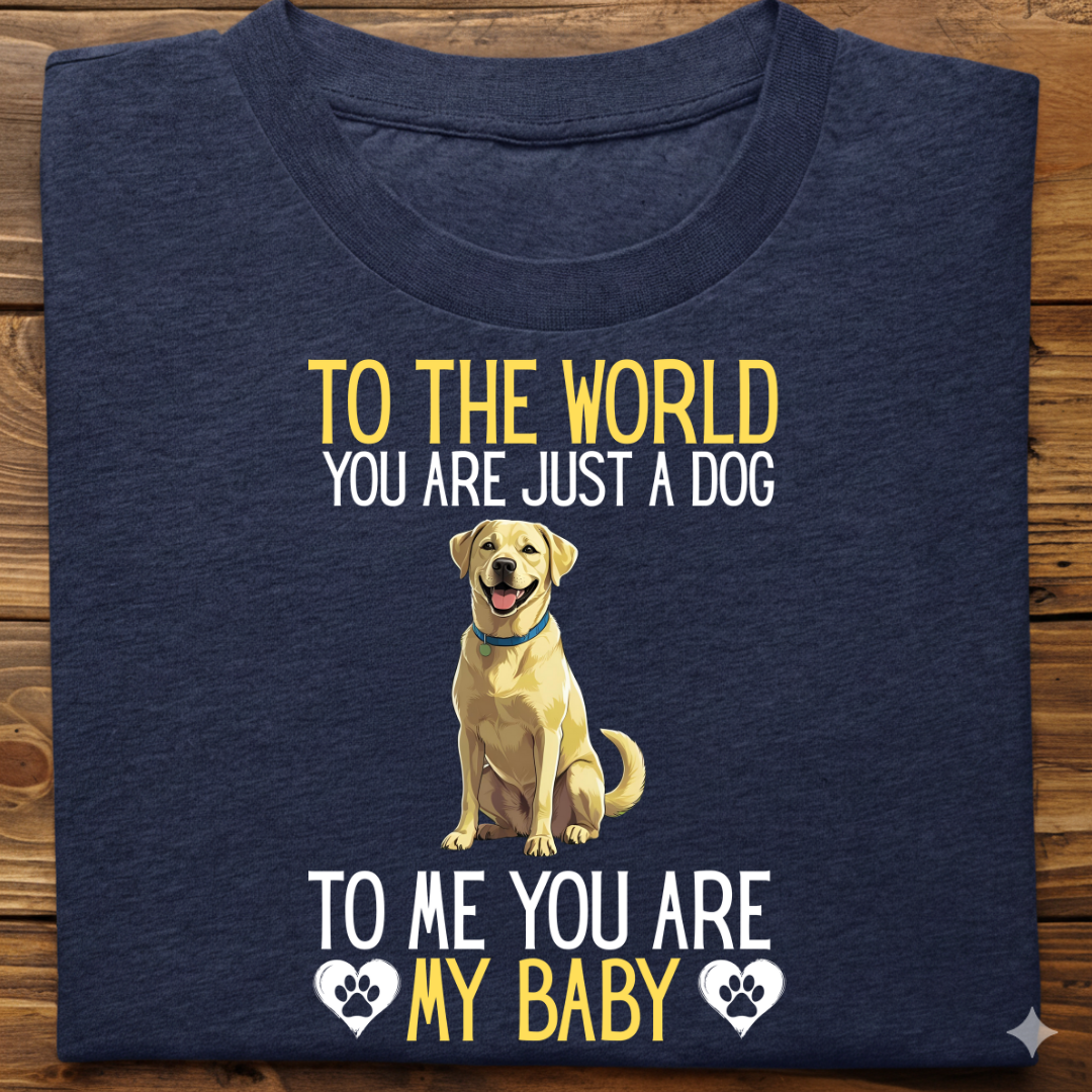 Labrador : To World Baby Tshirt Unisex(Yellow)