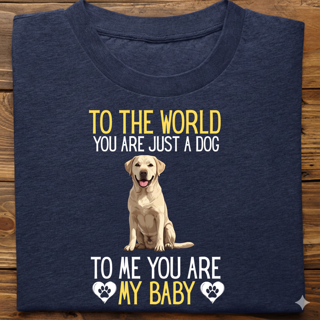 Labrador : To World Baby Tshirt Unisex(White)