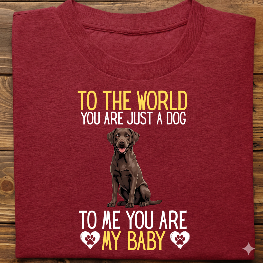 Labrador : To World Baby Tshirt Unisex(Brown)