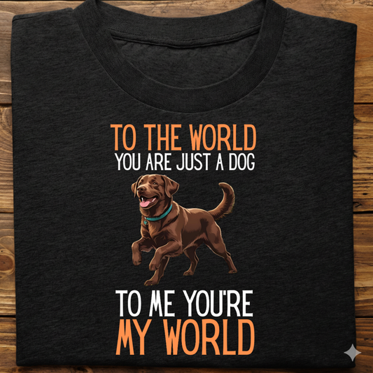 Labrador : Just A Dog world Tshirt Unisex(Brown)