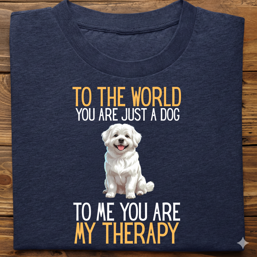 Lhasa Apso : Just a Dog World Therapy Tshirt Unisex