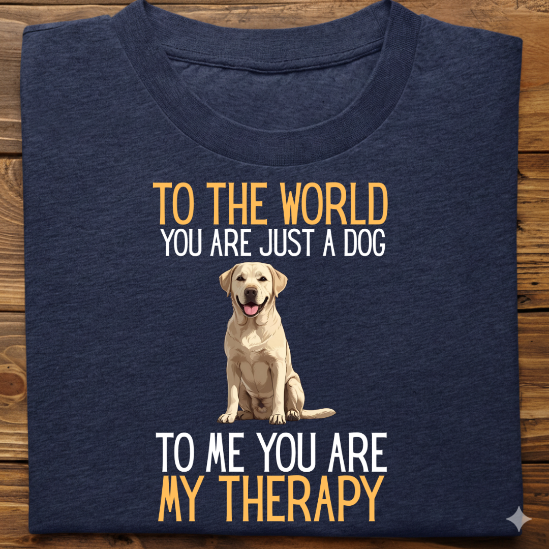 Labrador : Just a Dog World Therapy Tshirt Unisex(white)