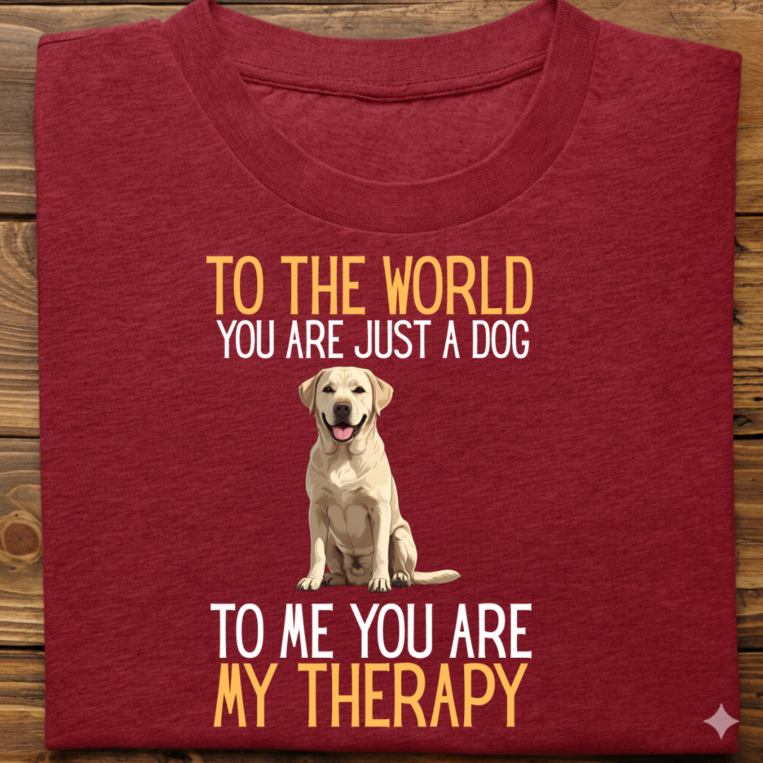 Labrador : Just a Dog World Therapy Tshirt Unisex(white)
