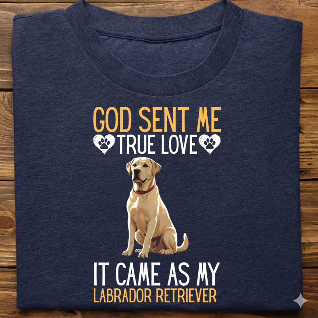 Labrador : God Sent Me Tshirt Unisex(White)