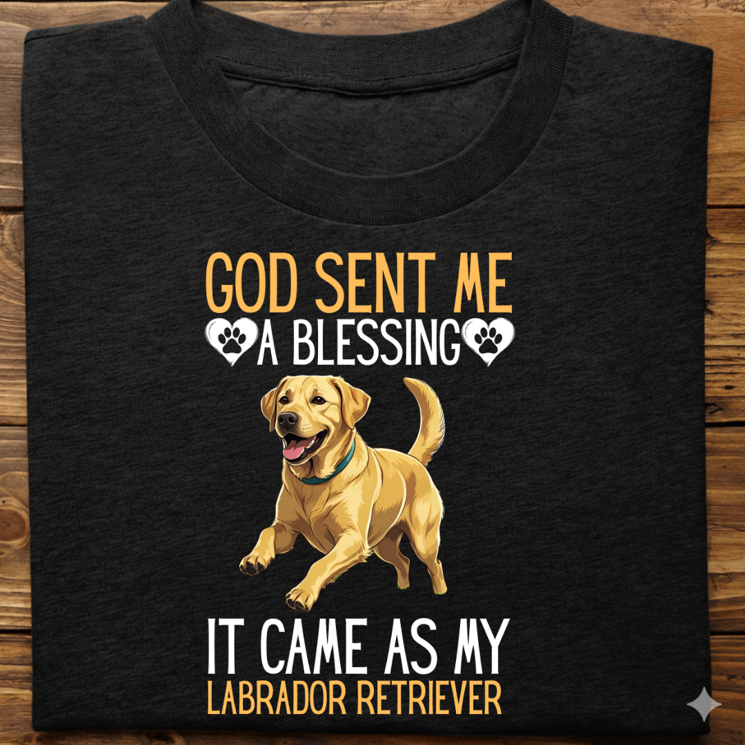 Labrador : God Sent Blessing Tshirt Unisex(Yellow)