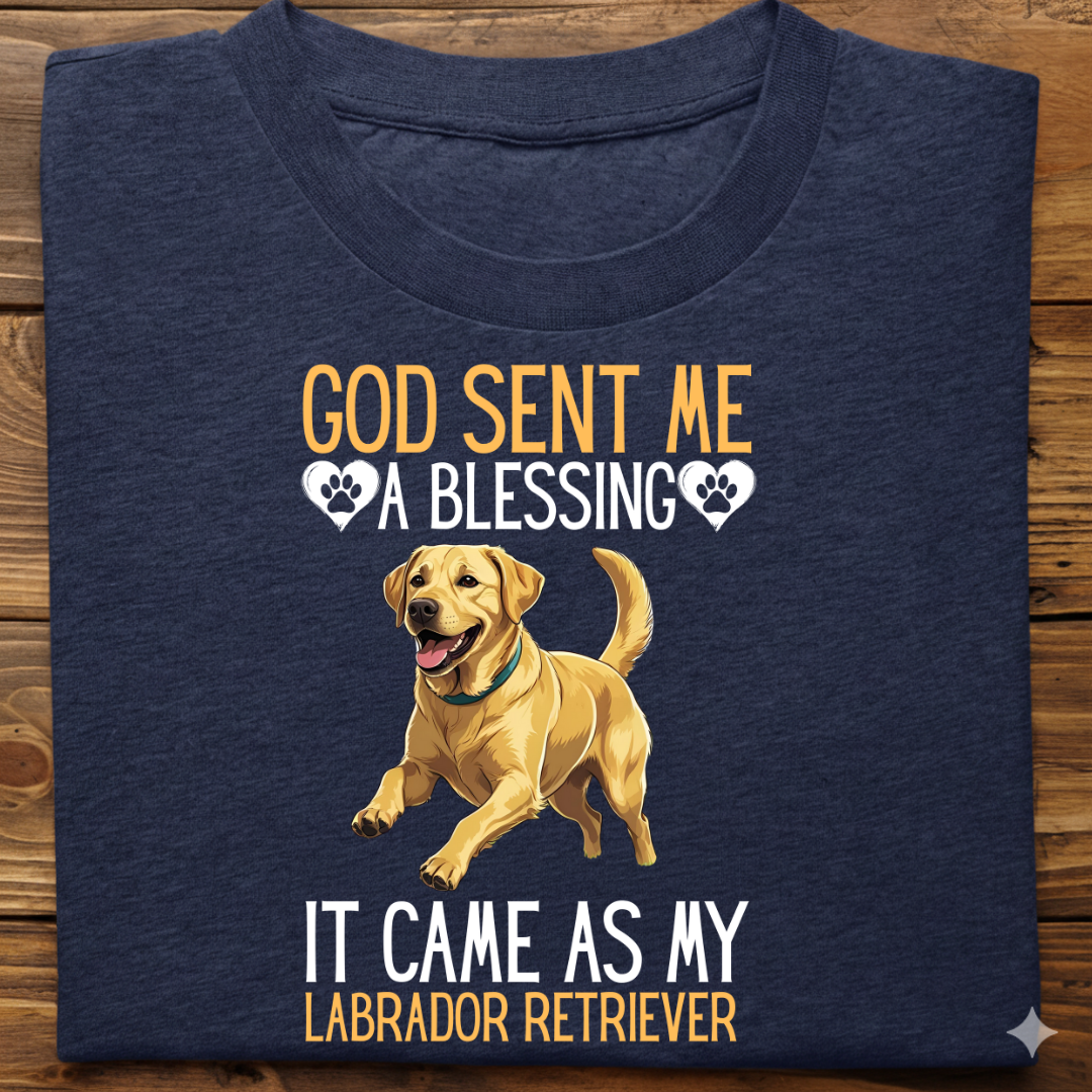 Labrador : God Sent Blessing Tshirt Unisex(Yellow)