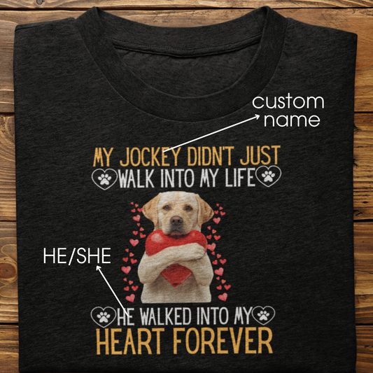 Labrador Retriever : Into My Heart Forever Tshirt Unisex (white)