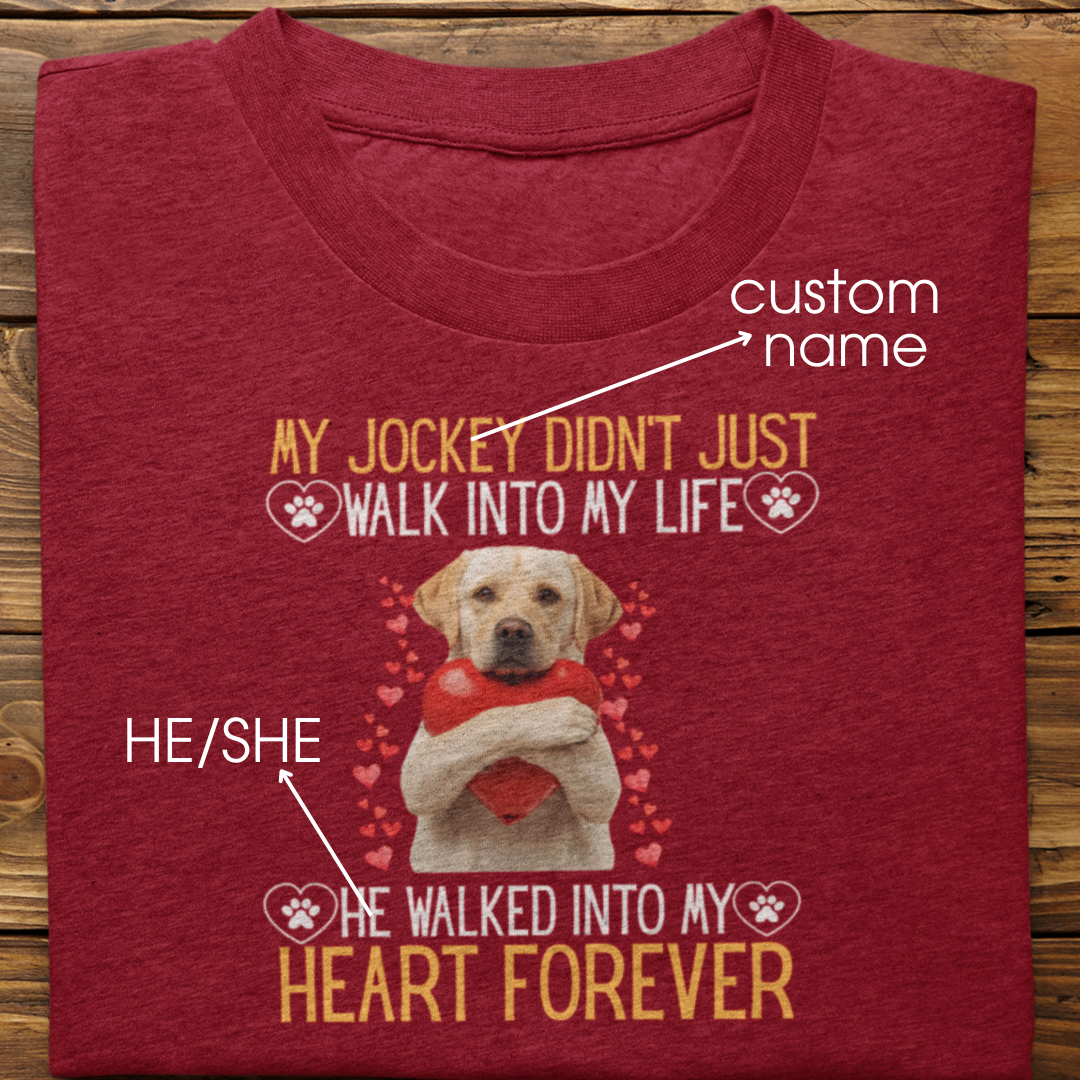 Labrador Retriever : Into My Heart Forever Tshirt Unisex (white)