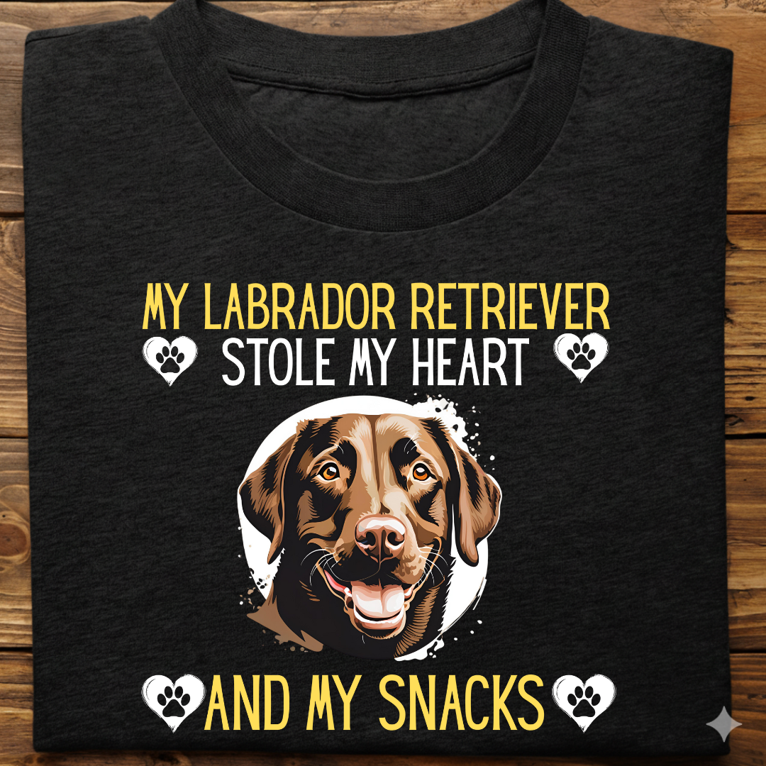 Labrador : Stole My Snacks Tshirt Unisex(Brown)