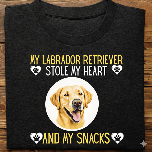 Labrador : Stole My Snacks Tshirt Unisex(Yellow)