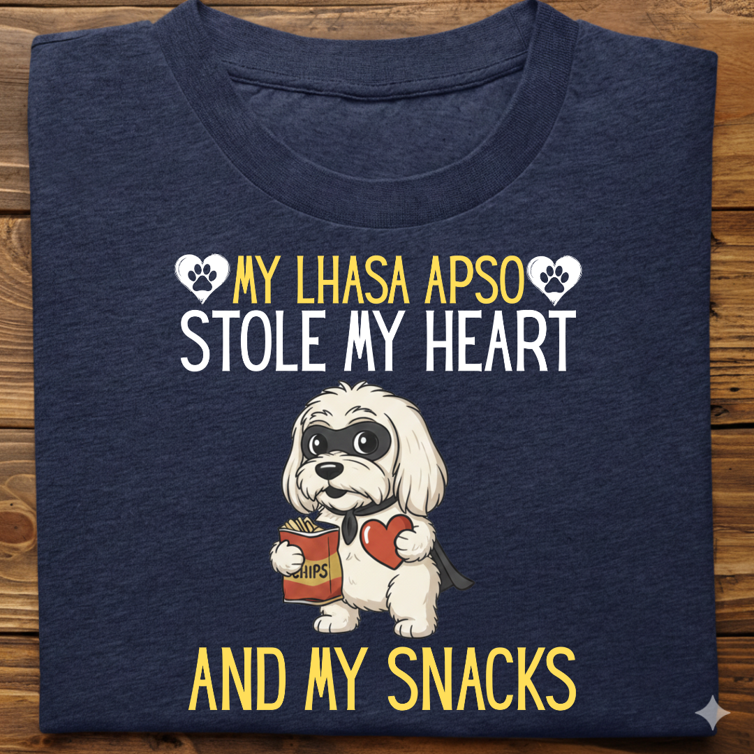 Lhasa Apso : Stole My Snacks Tshirt Unisex