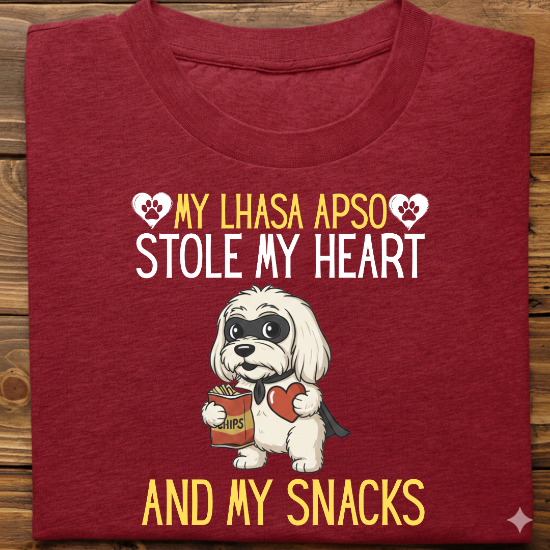 Lhasa Apso : Stole My Snacks Tshirt Unisex
