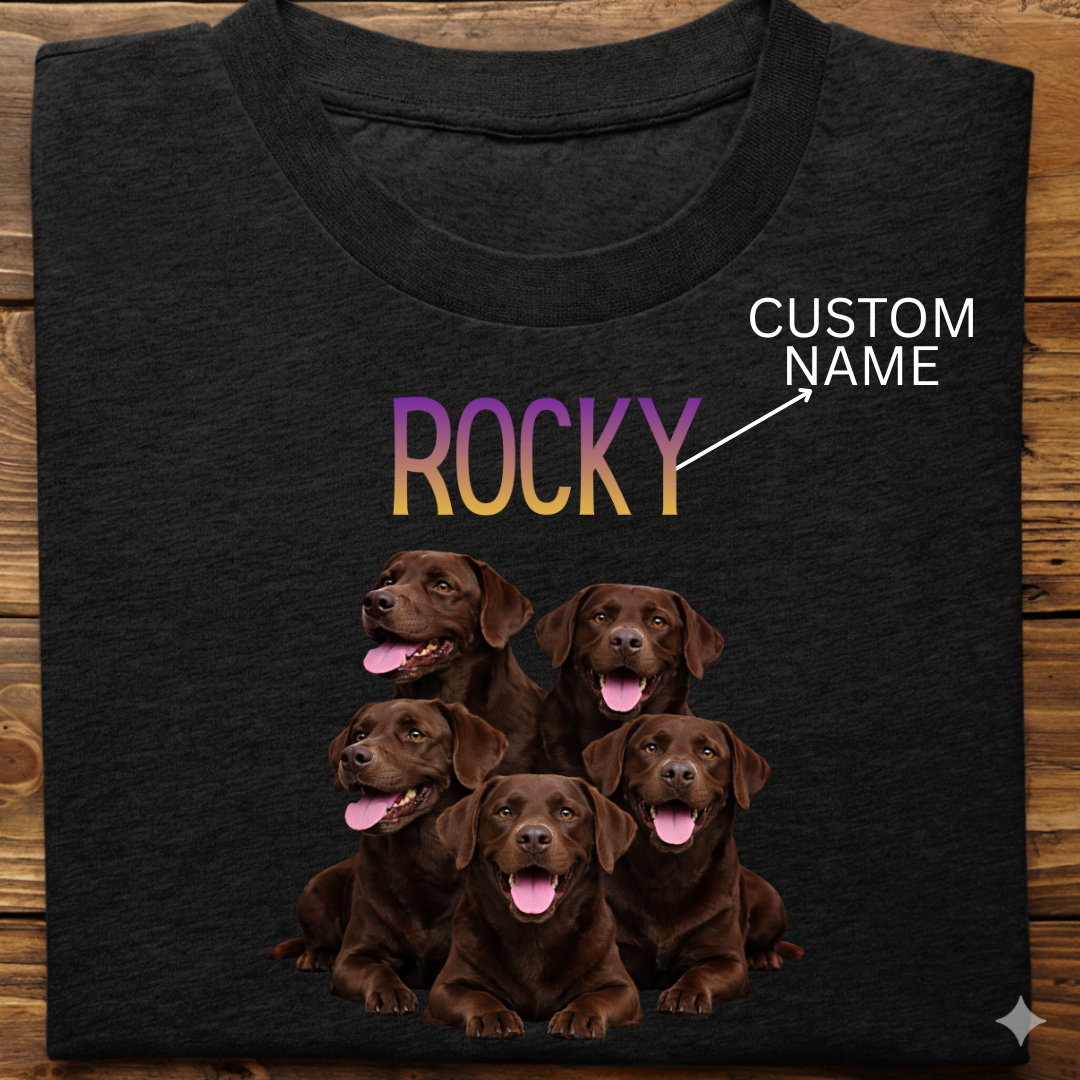 Labrador : ilustration Tshirt Unisex(Brown)