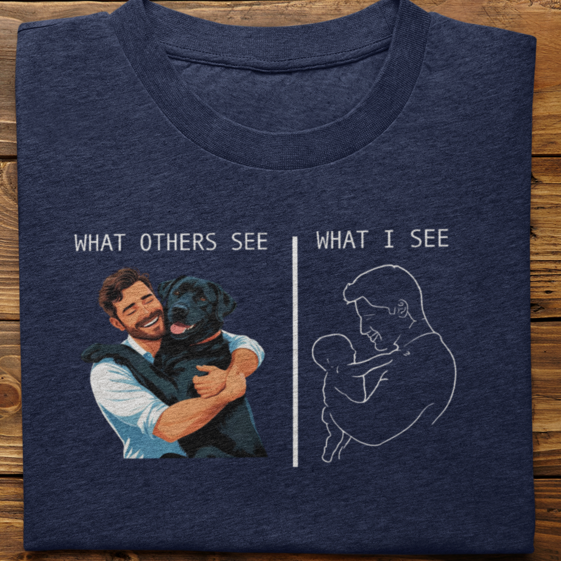 Labrador : What Others See Tshirt Unisex(Black-Male)