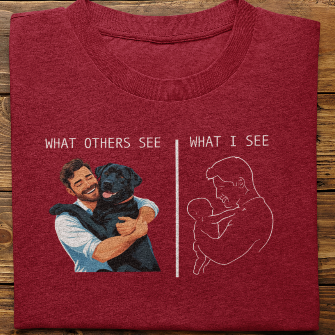 Labrador : What Others See Tshirt Unisex(Black-Male)