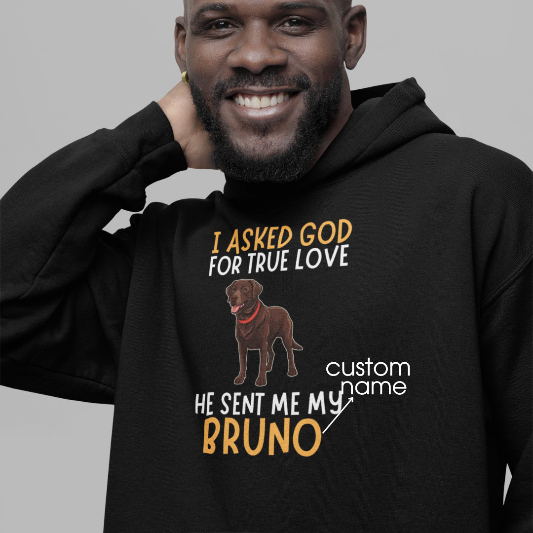 Labrador Retriever : God True Love Oversized  Hoodie Unisex (Brown)