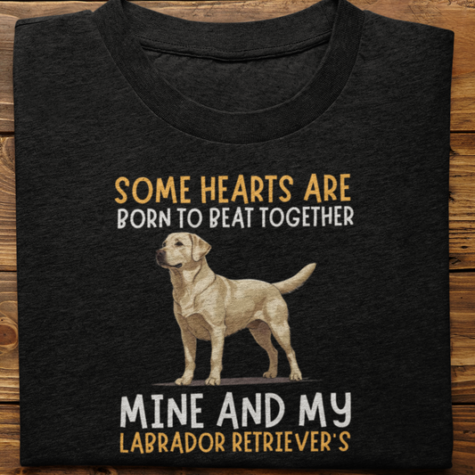 Labrador Retriever : Some Hearts Are Born Tshirt Unisex(White)