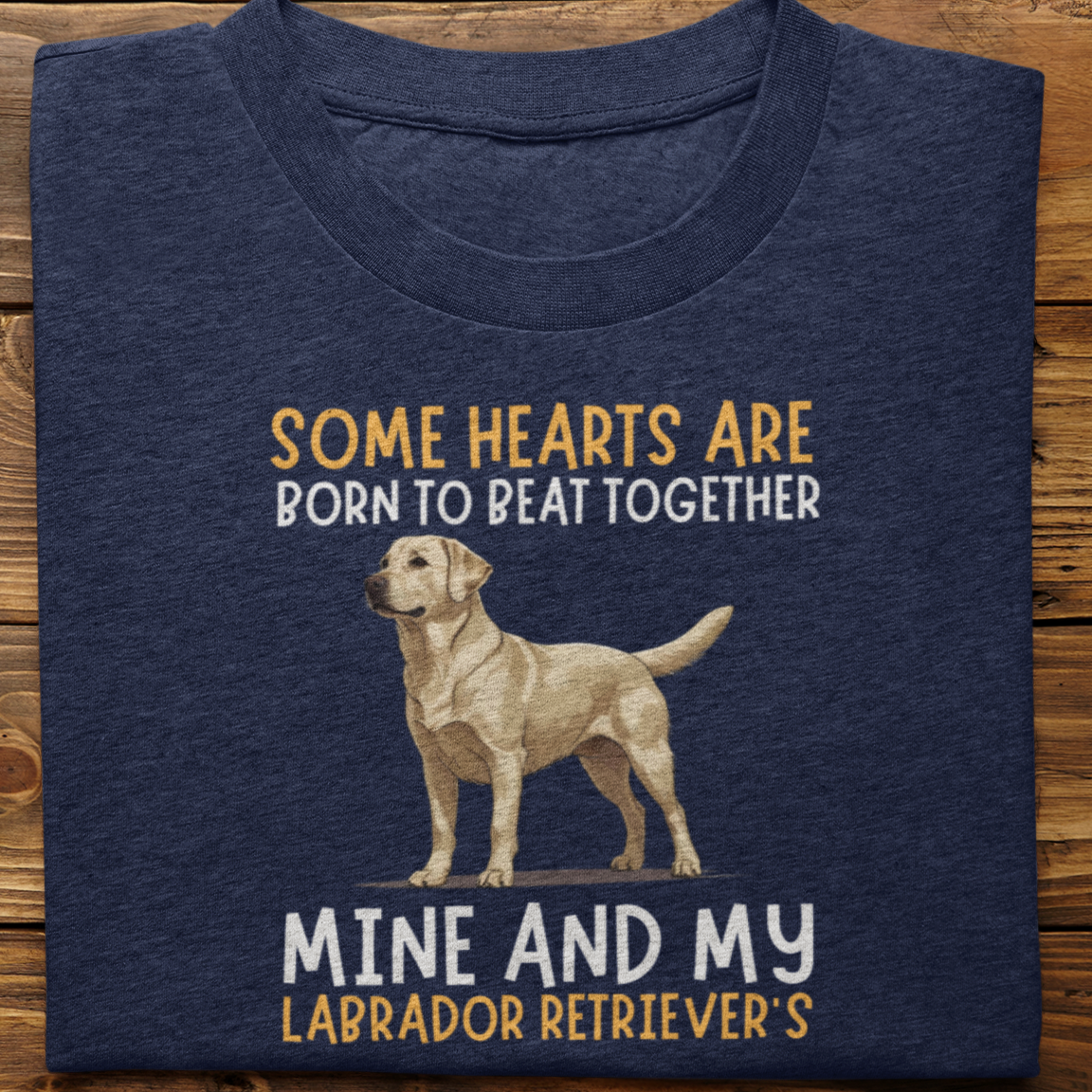 Labrador Retriever : Some Hearts Are Born Tshirt Unisex(White)