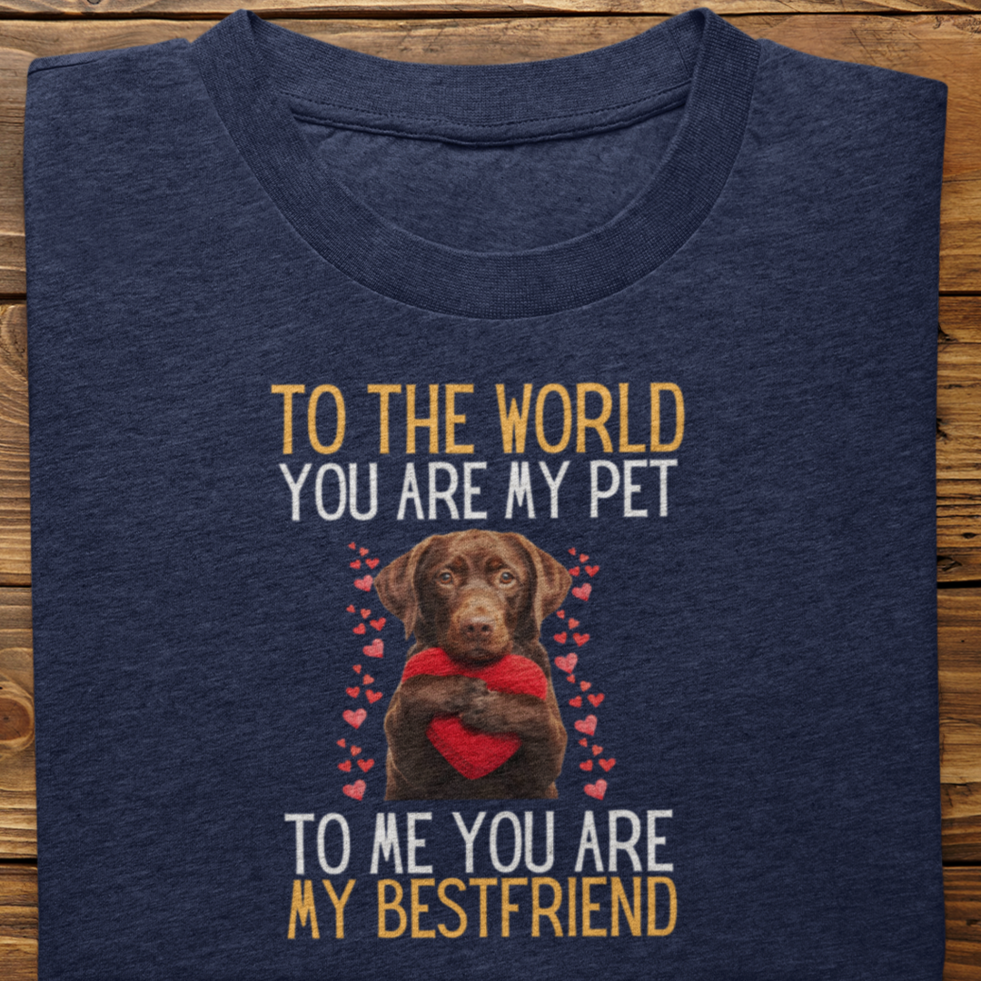Labrador Retriever : To The World Bestfriend Tshirt Unisex(Brown)