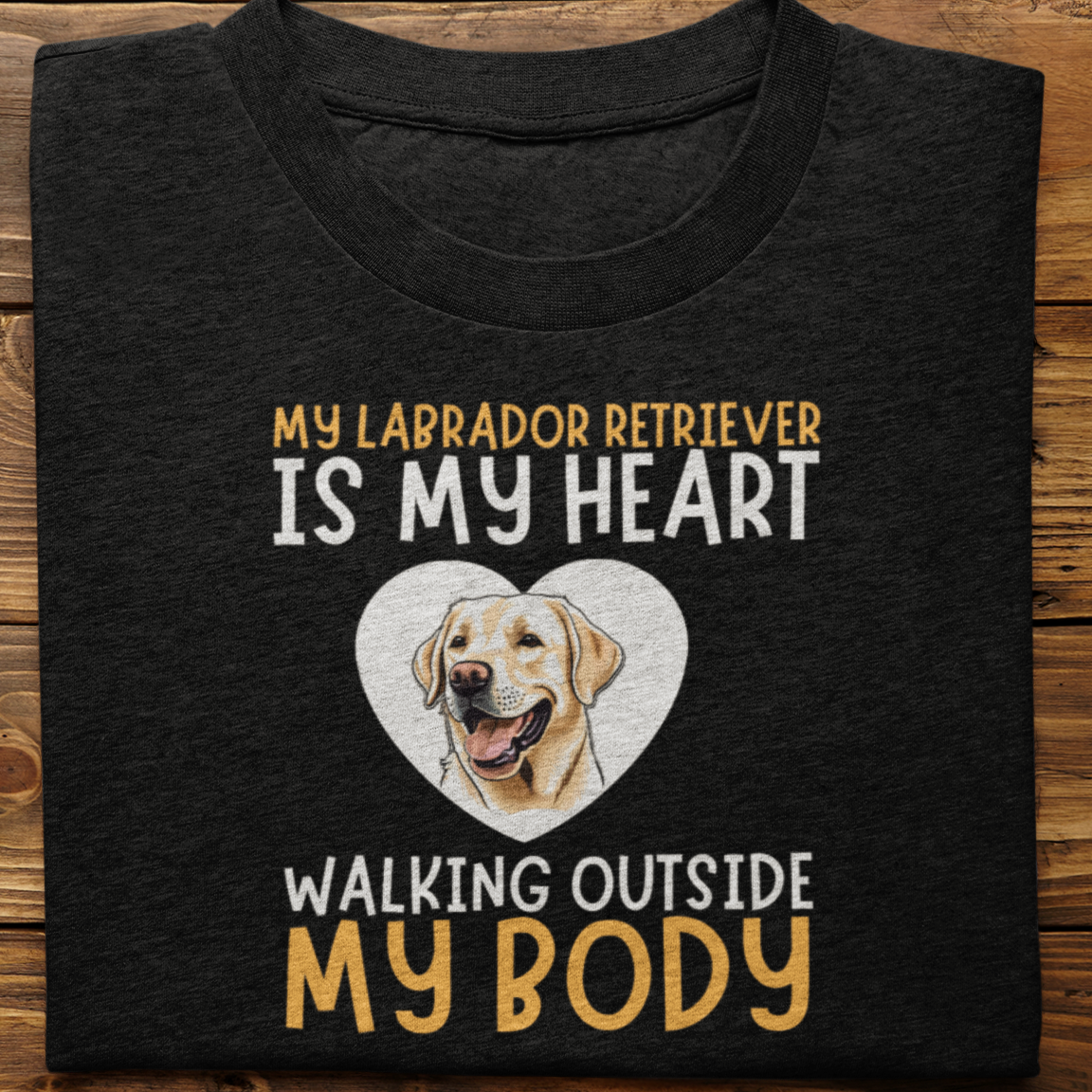 Labrador : My Labrador is My Heart tshirt unisex(white)