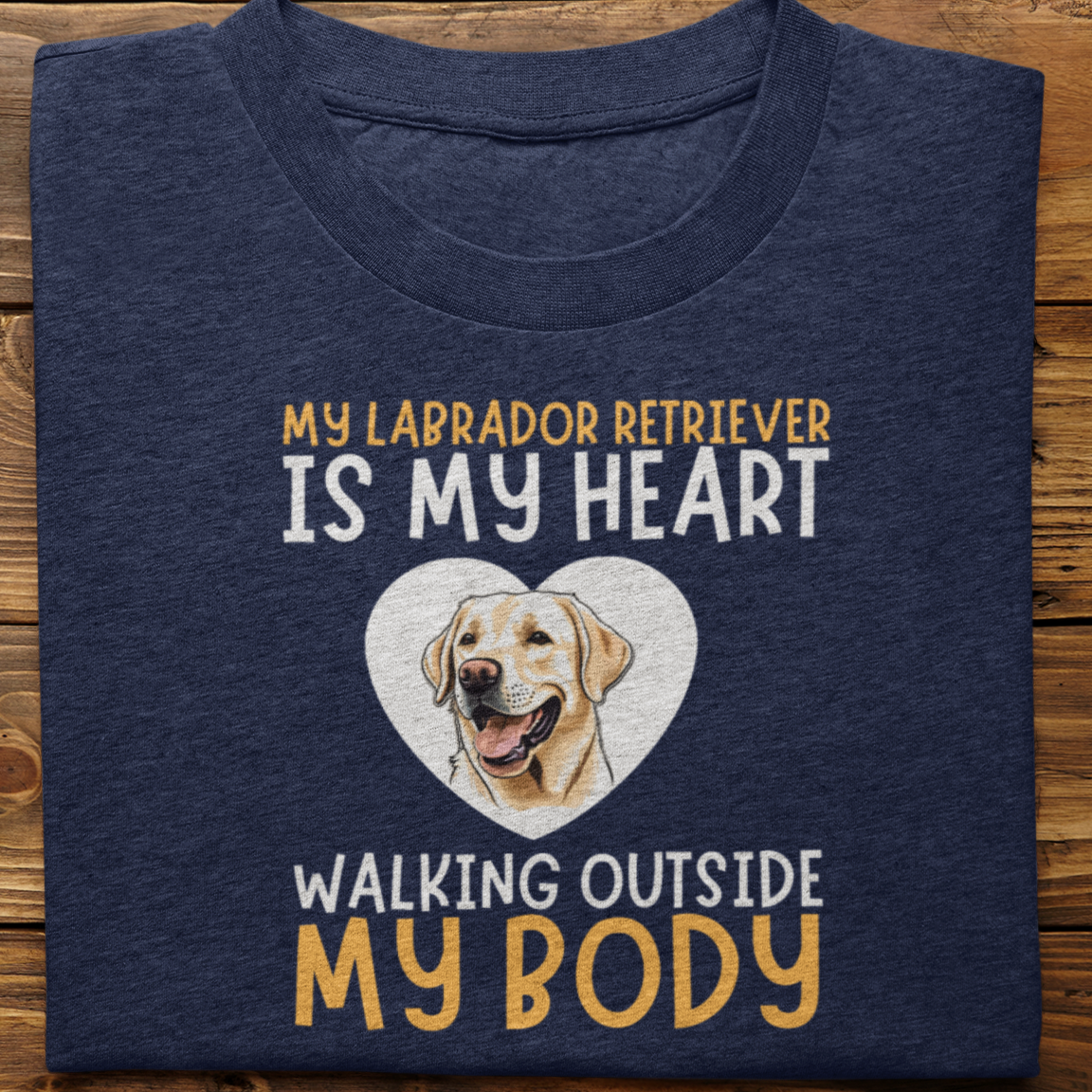 Labrador : My Labrador is My Heart tshirt unisex(white)