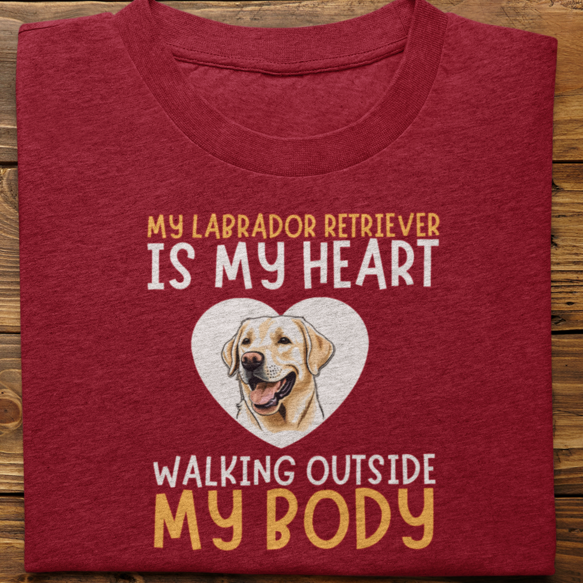 Labrador : My Labrador is My Heart tshirt unisex(white)