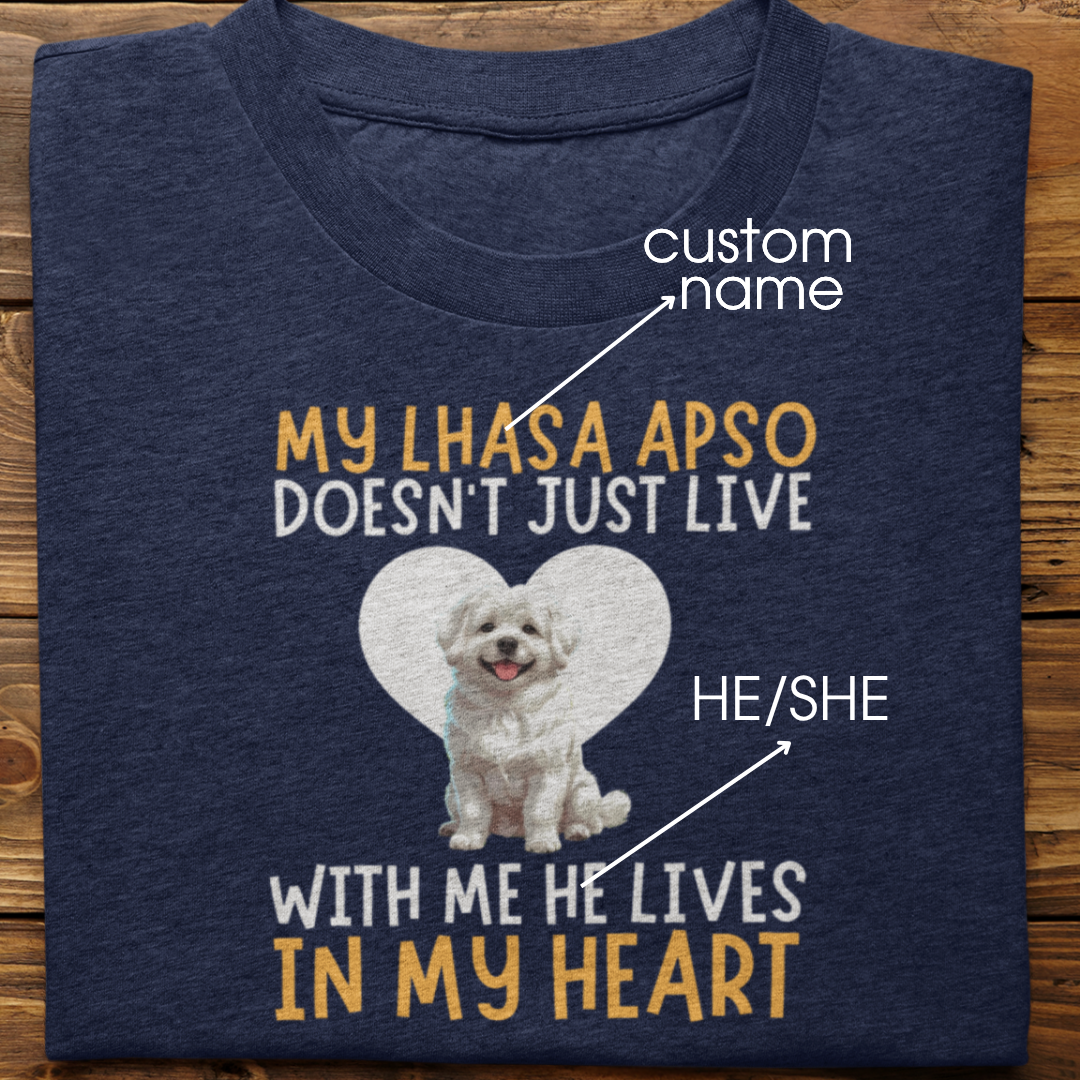 Lhasa Paso : My Lhasa Apso Doesn't Just Live Tshirt Unisex