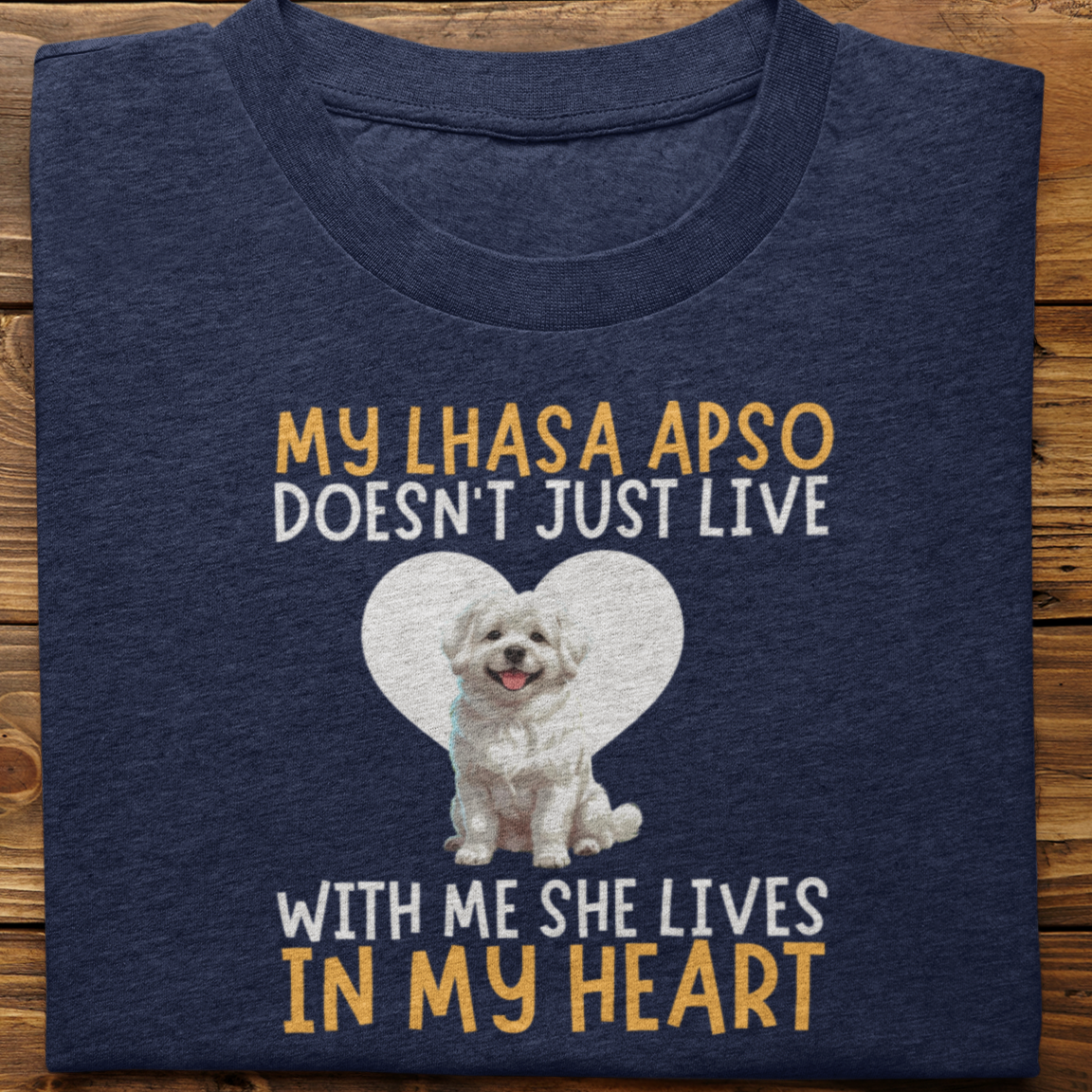 Lhasa Paso : My Lhasa Apso Doesn't Just Live Tshirt Unisex(She)