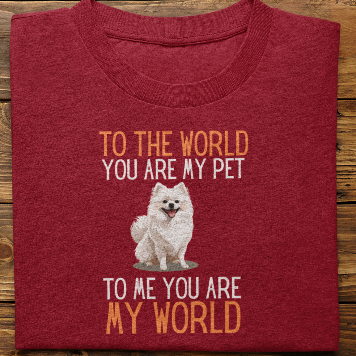 Pomeranian : To the World Hug Tshirt unisex