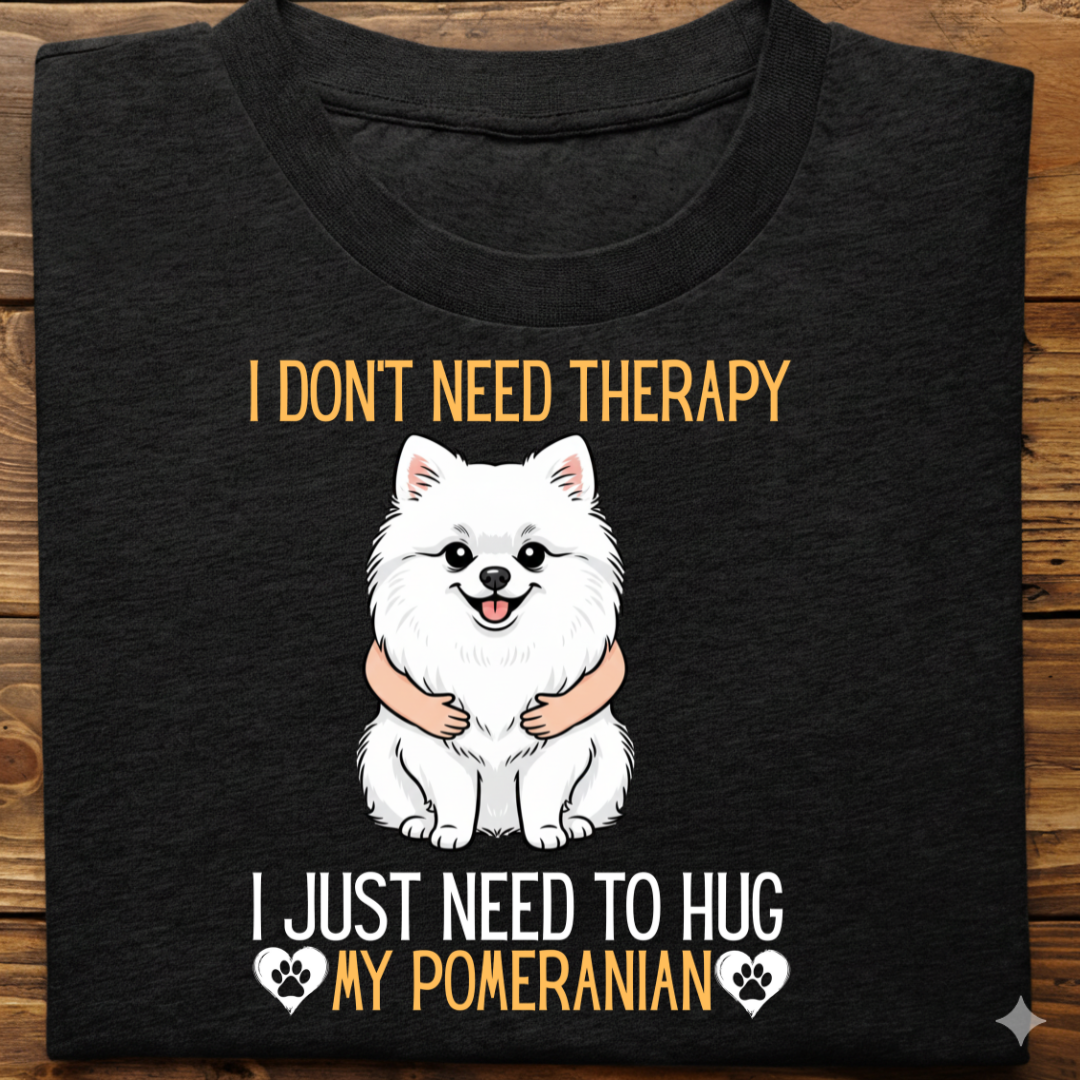 Pomeranian : Therapy Hug Tshirt Unisex