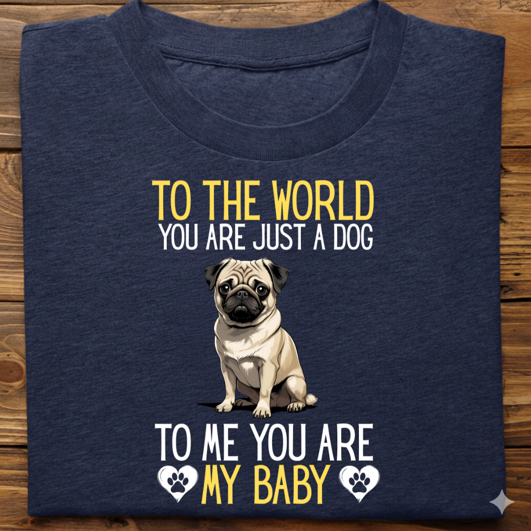 Pug : To World Baby Tshirt Unisex