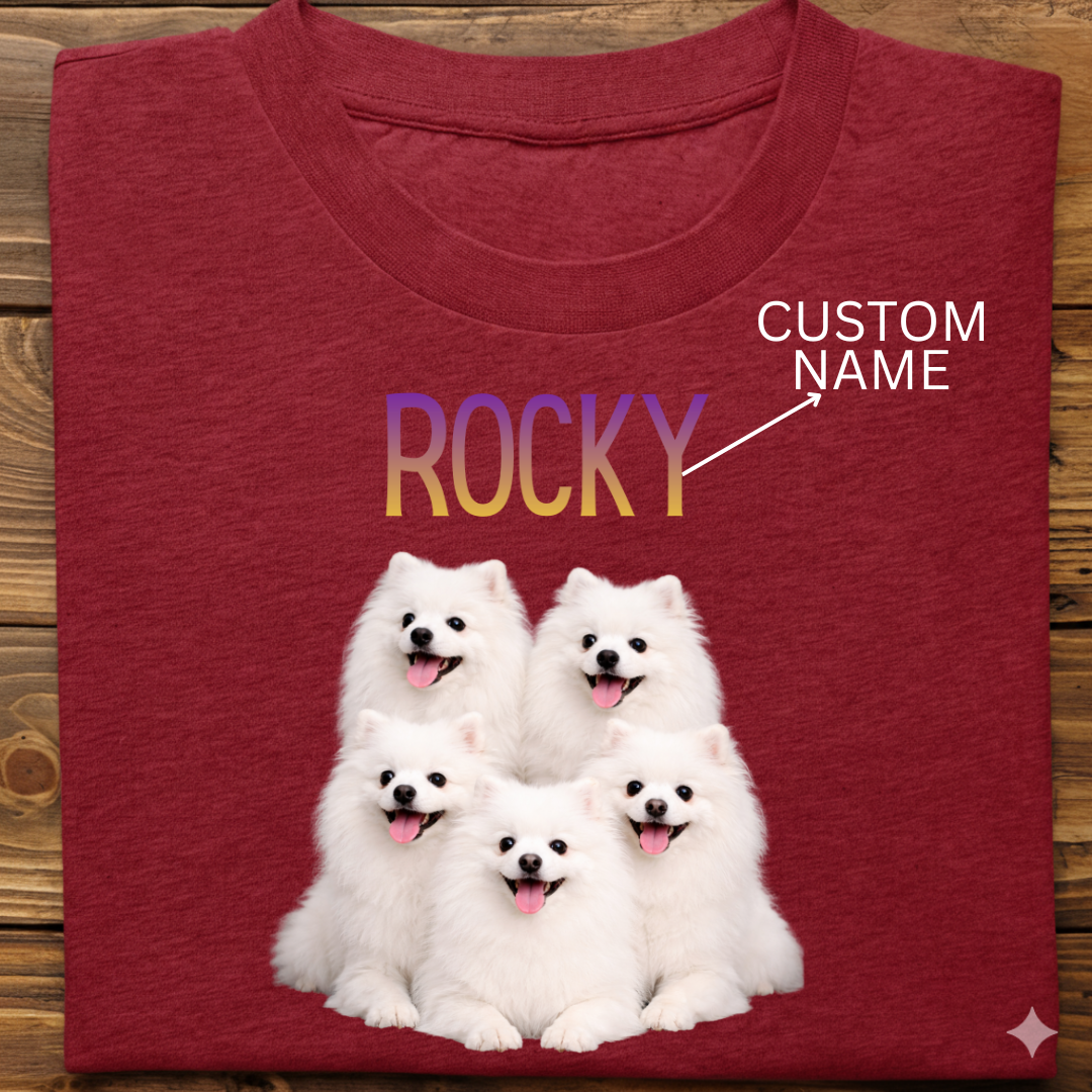 Pomeranian : ilustration Tshirt Unisex