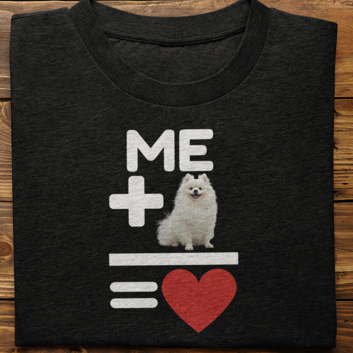 Pomeranian : Me +Dog = Love Tshirt Unisex