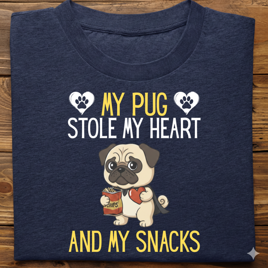 Pug : Stole My Snacks Tshirt Unisex
