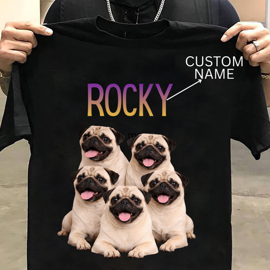 Pug : ilustration Tshirt Unisex