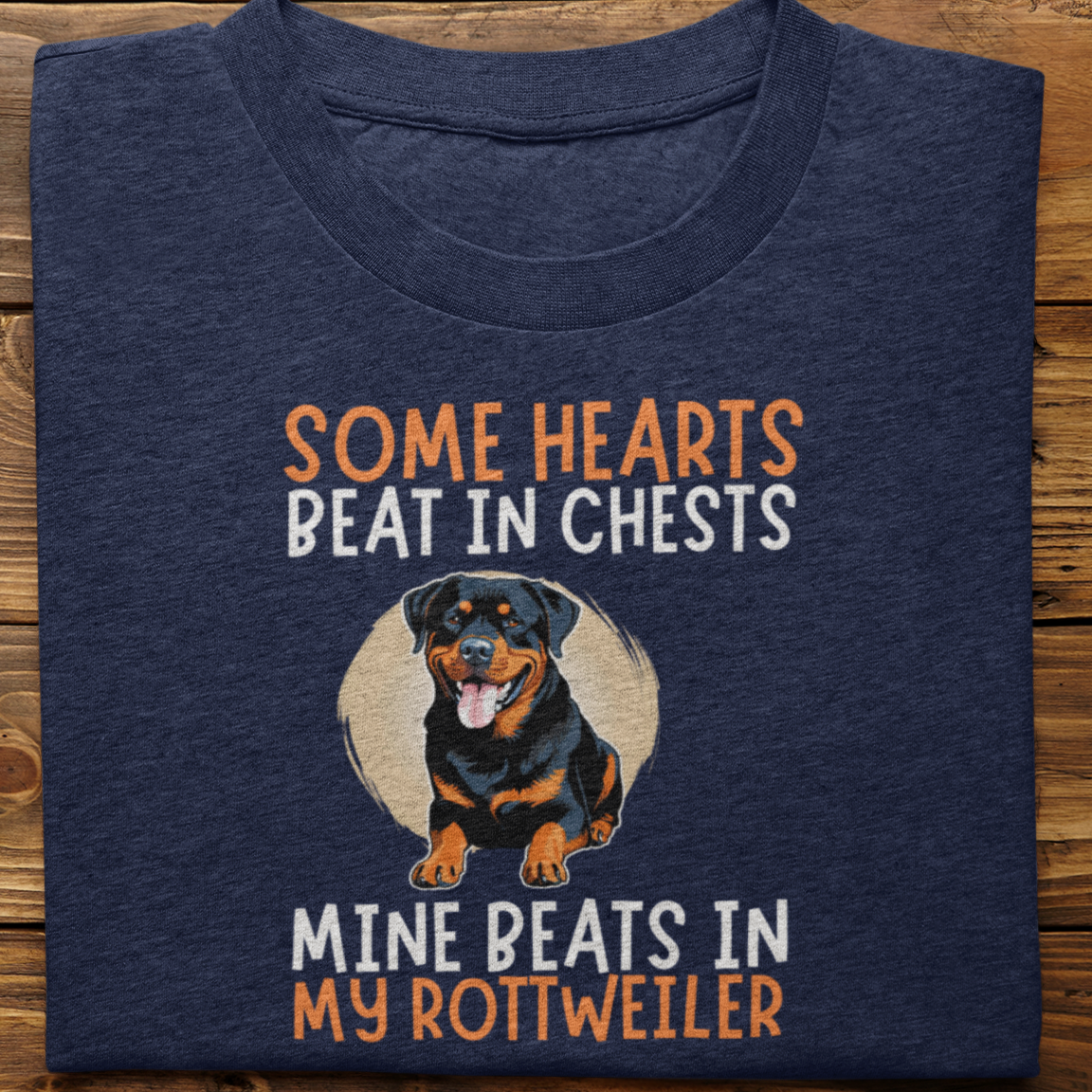 Rottweiler : Some Hearts Beat In Chests Tshirt Unisex