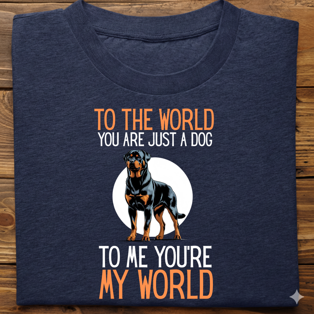 Rottweiler : Just A Dog world Tshirt Unisex