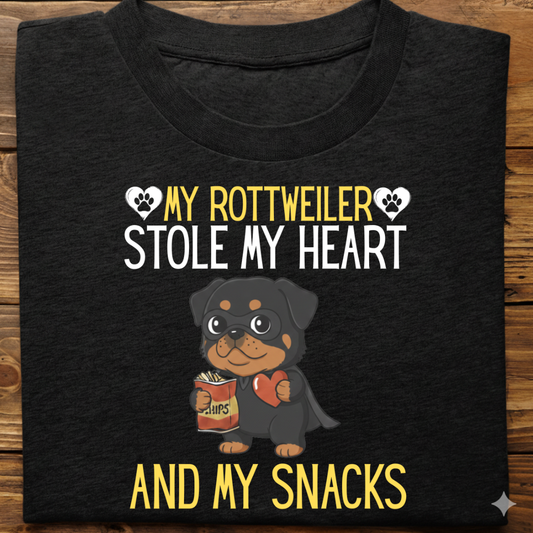 Rottweiler : Stole My Snacks Tshirt Unisex