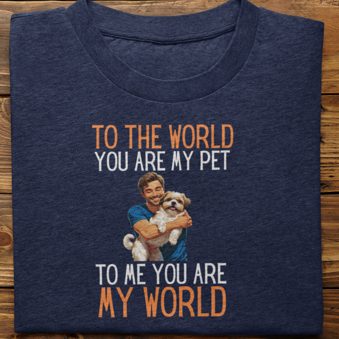 Shihtzu : To the World Hug Tshirt unisex(Male)