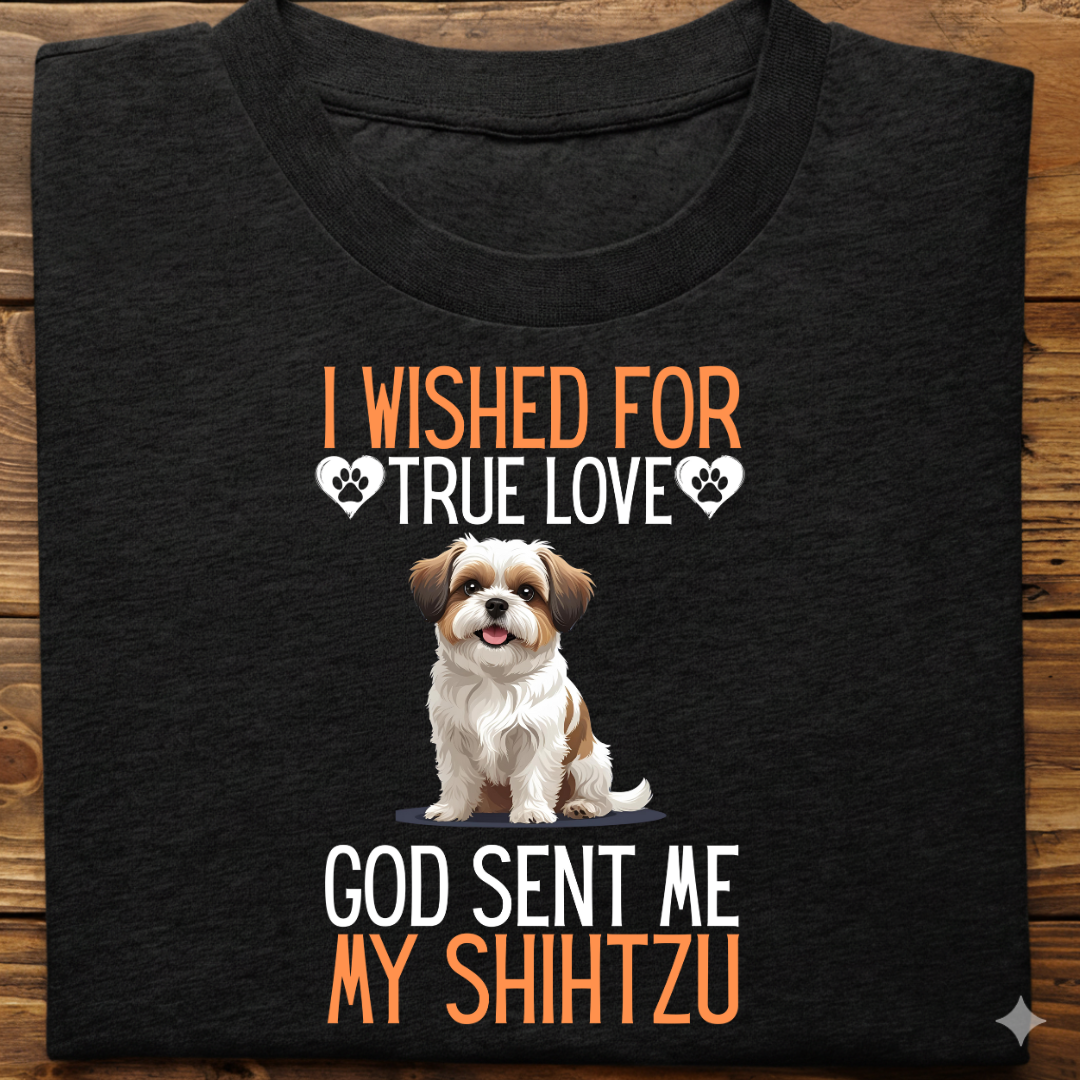 Shihtzu : I Wished True Love Tshirt Unisex