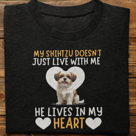 Shihtzu : My Shihtzu Doesn't Just Live Tshirt Unisex(He)