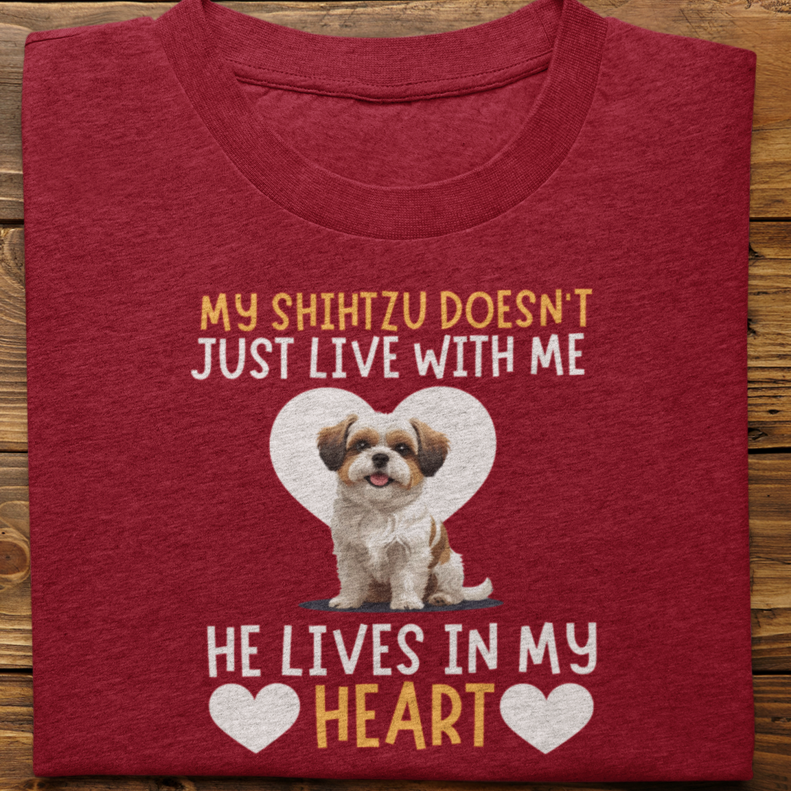 Shihtzu : My Shihtzu Doesn't Just Live Tshirt Unisex(He)