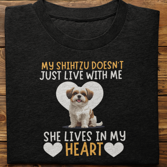 Shihtzu : My Shihtzu Doesn't Just Live Tshirt Unisex(She)
