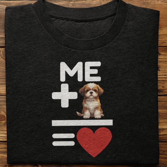 Shihtzu : Me +Dog = Love Tshirt Unisex