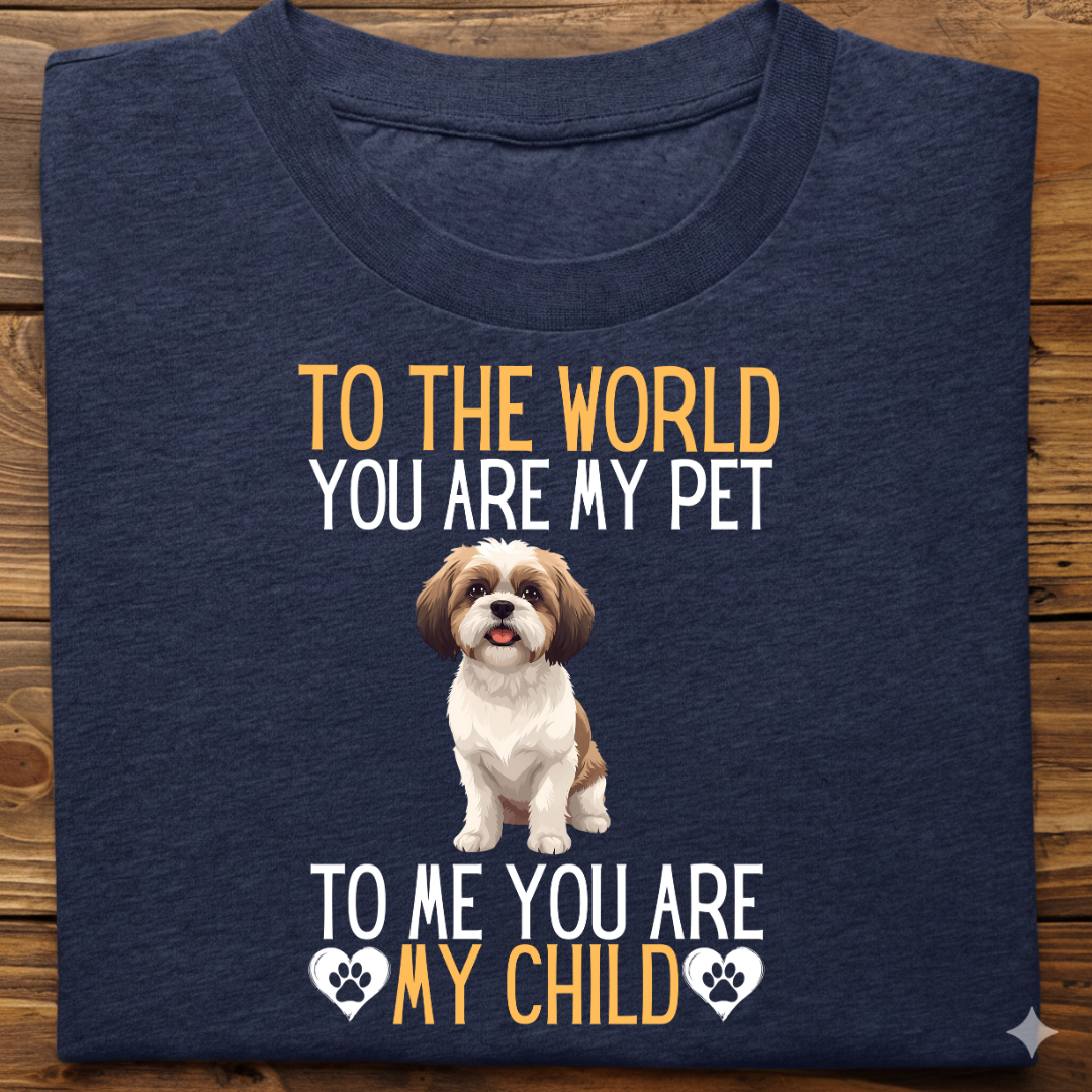 Shihtzu : To The World Child Tshirt Unisex
